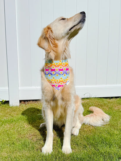 Colorful Happy Smile Floral Bandana