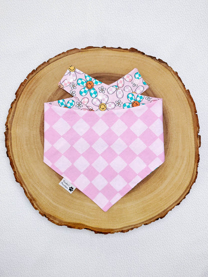 Groovy Checkered Daisies Bandana