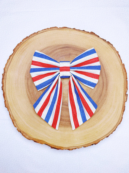 Patriotic Stripes Bow