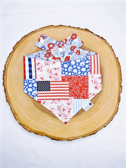 Patriotic Floral Patchwork