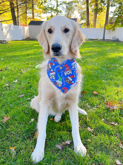 Christmas Pups And Lights Bandana