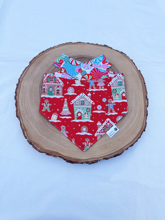 Gingerbread House And Peppermint Candies Bandana