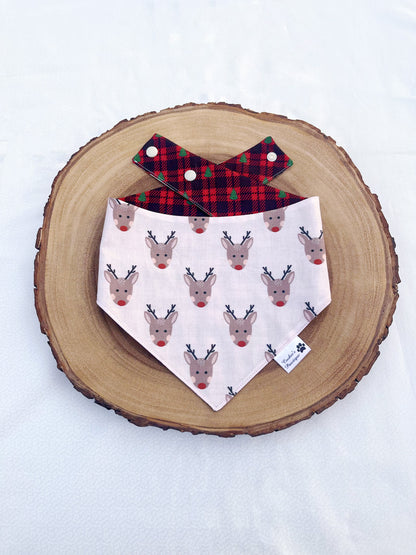 Adorable Reindeer Plaid Bandana