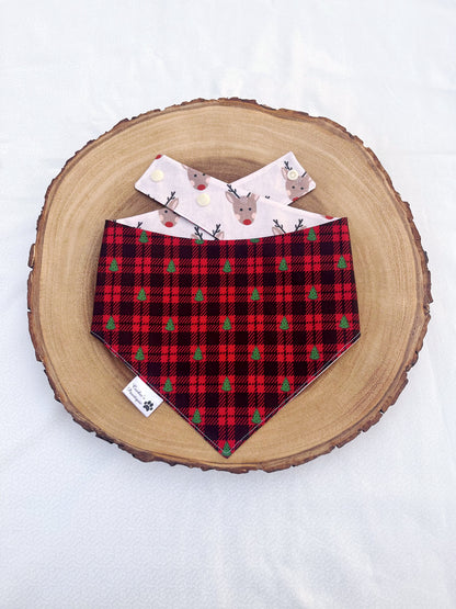 Adorable Reindeer Plaid Bandana