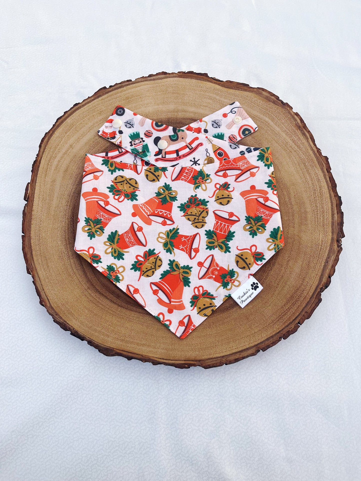 Vintage Christmas Bells And Toys Bandana