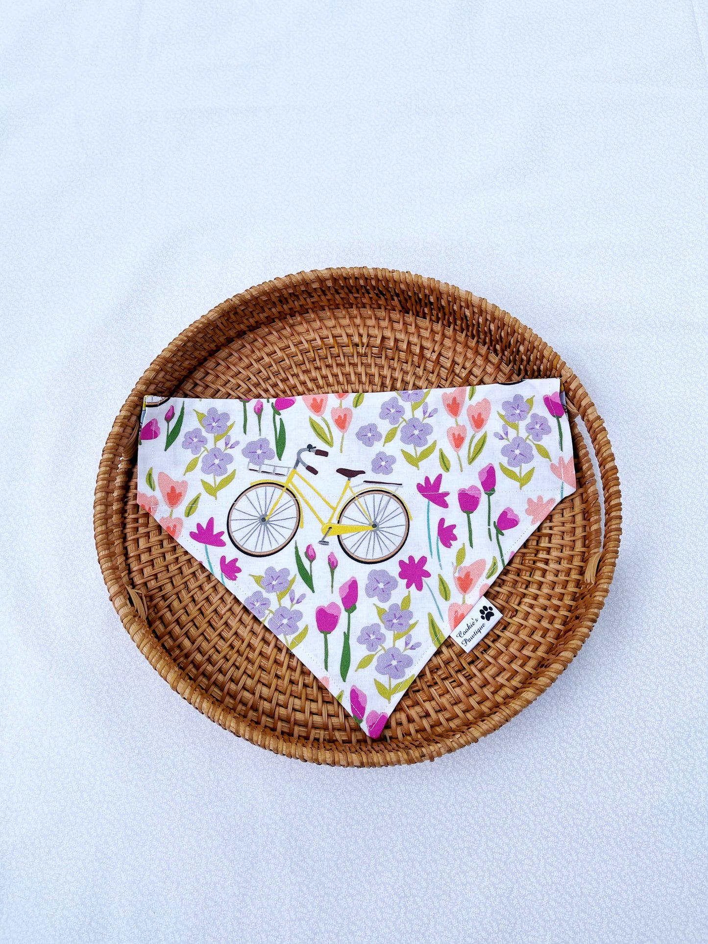 Bicycle And Flower In Spring Bandana