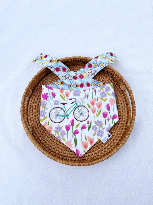 Bicycle And Flower In Spring Bandana