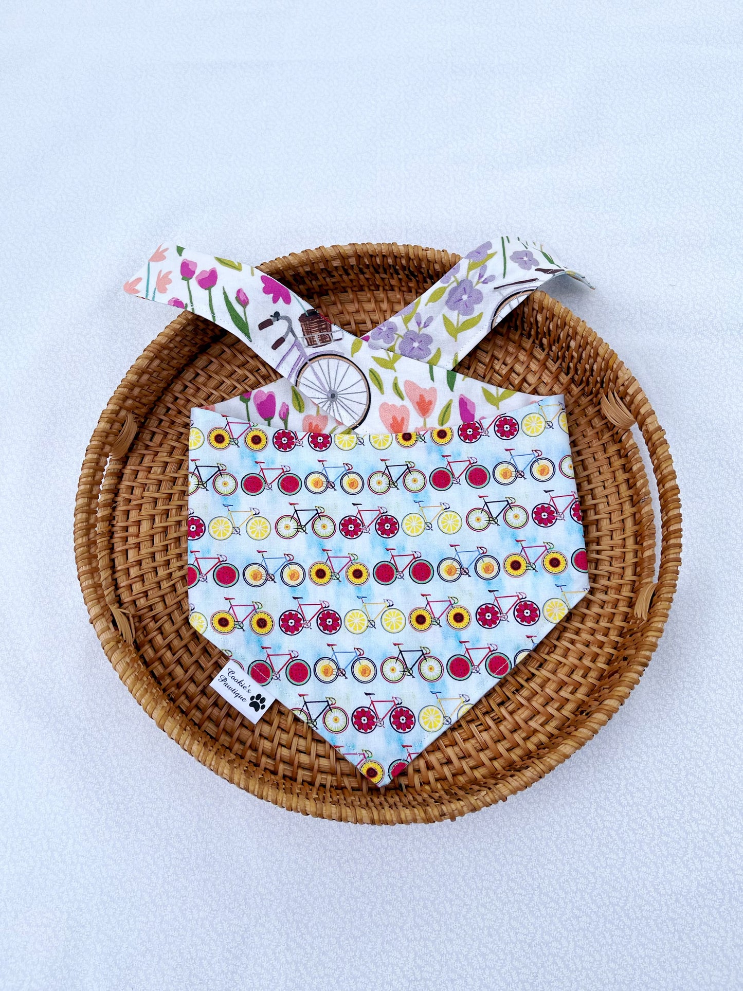 Bicycle And Flower In Spring Bandana