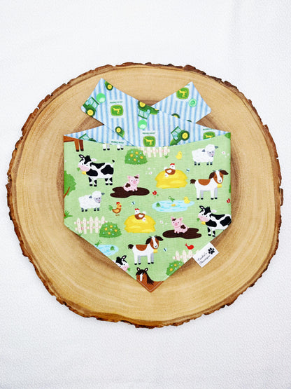 Farm Animals And Tractors Bandana