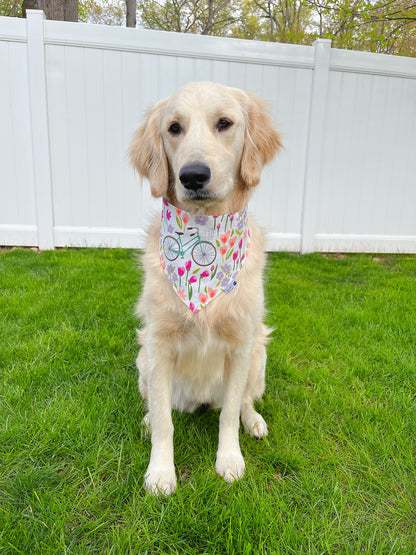 Bicycle And Flower In Spring Bandana