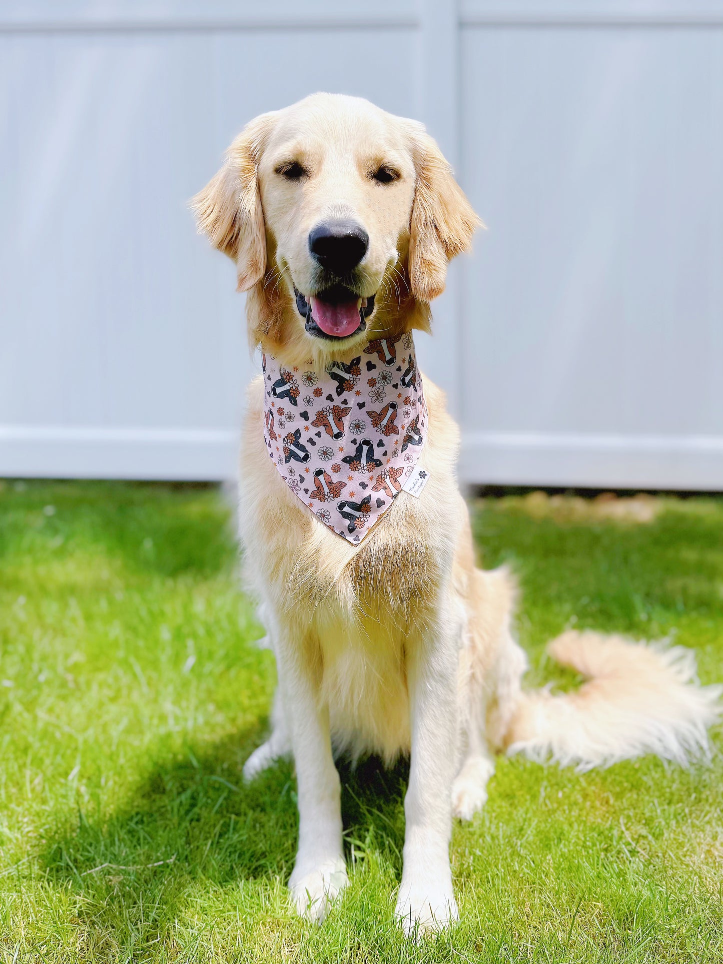 Boho Floral Cows Bandana