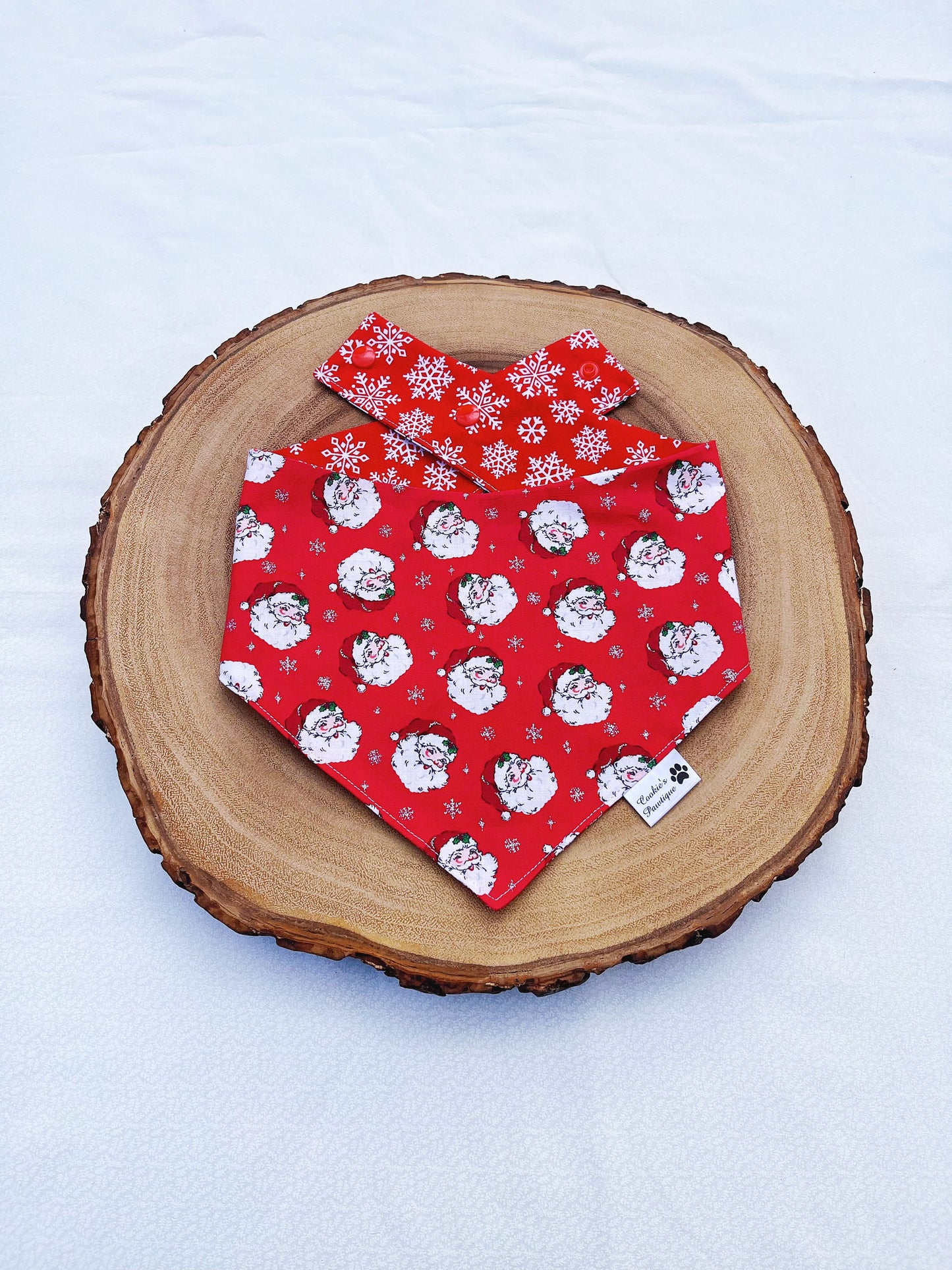 Santa and Snowflakes Bandana