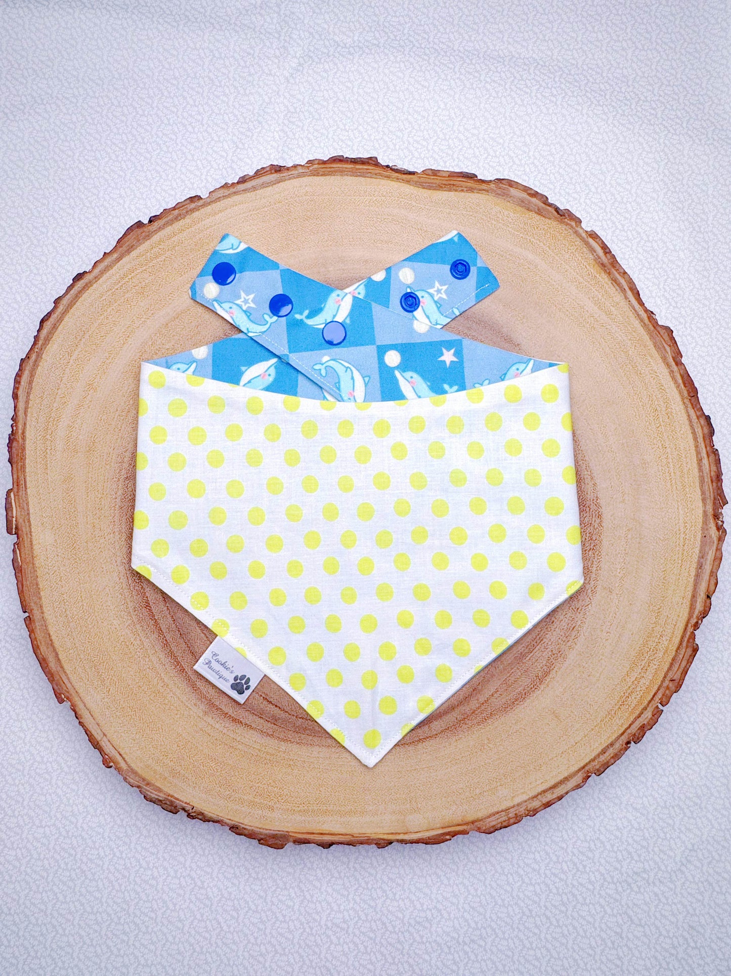 Checked Dolphins Bandana - Blue
