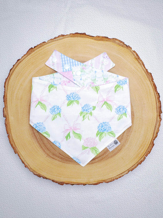 Pastel Hydrangeas and Patchwork Bandana