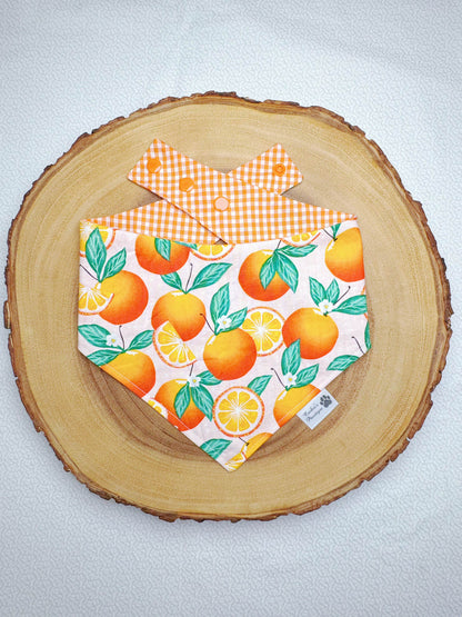 Oranges and Gingham Bandana