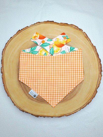 Oranges and Gingham Bandana