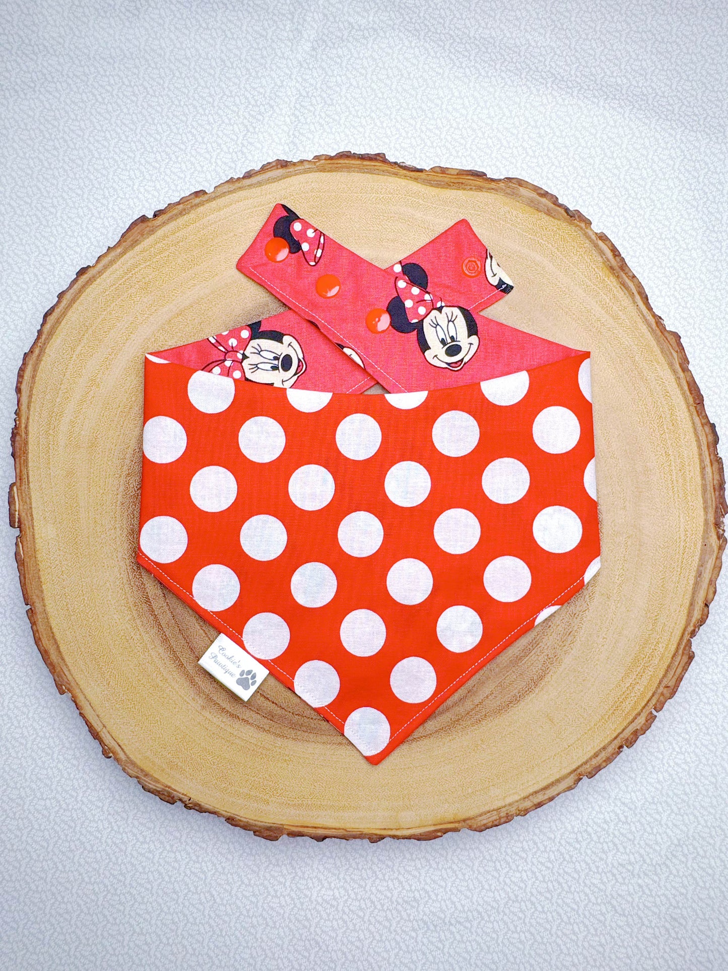 Minnie Mouse and Red Polka Dots Bandana