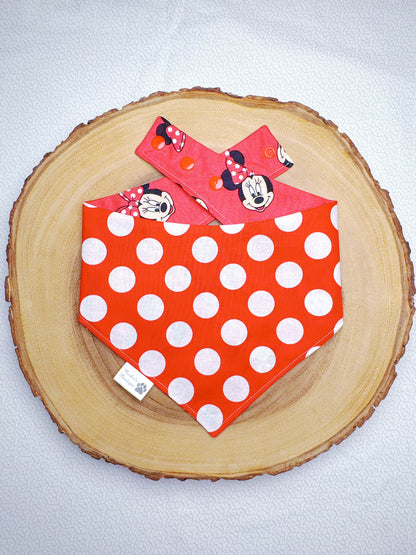 Minnie Mouse and Red Polka Dots Bandana