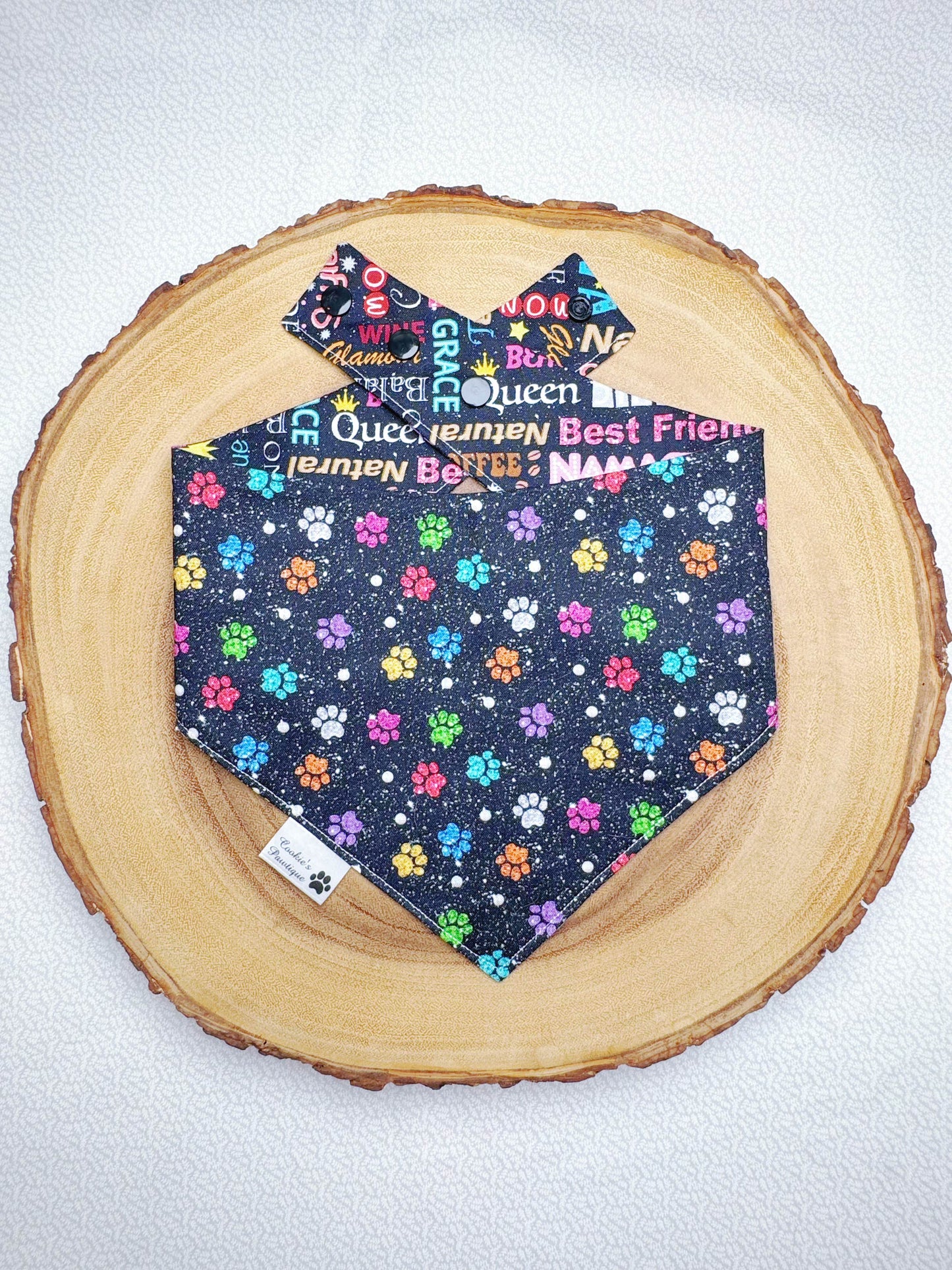 Dog Words and Paws Bandana