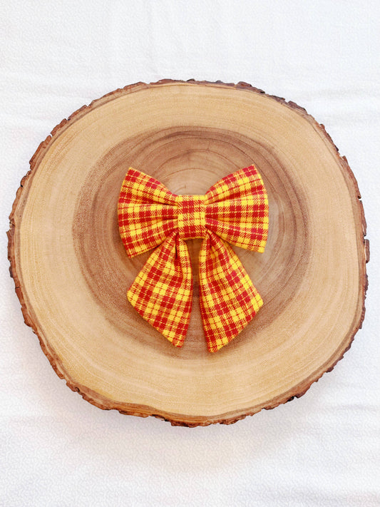 Flannel Fall Plaid Bow - 6