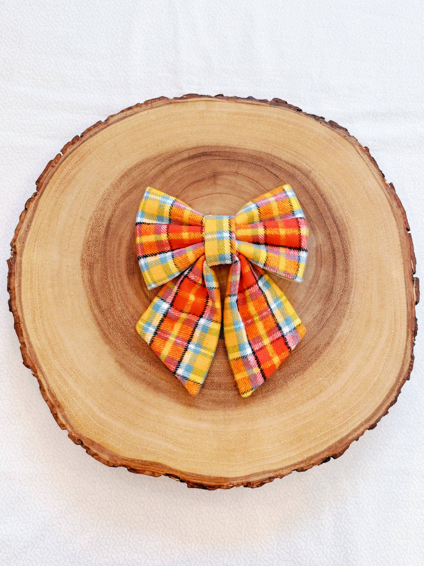 Flannel Fall Plaid Bow - 5