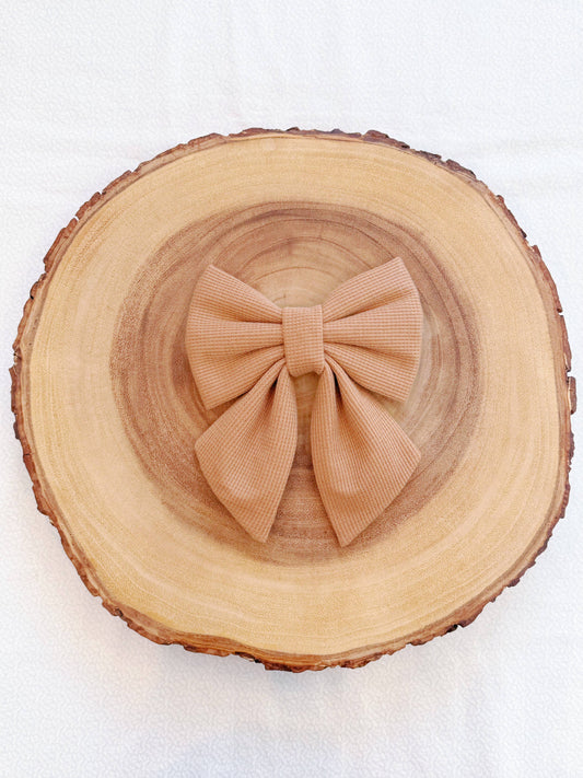 Mocha Knit Bow