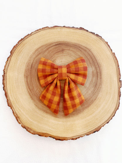 Flannel Fall Plaid Bow - 4