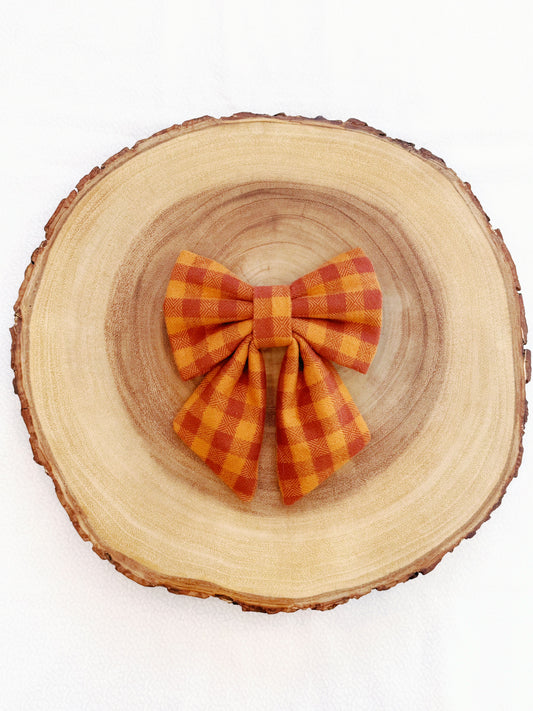 Flannel Fall Plaid Bow - 4