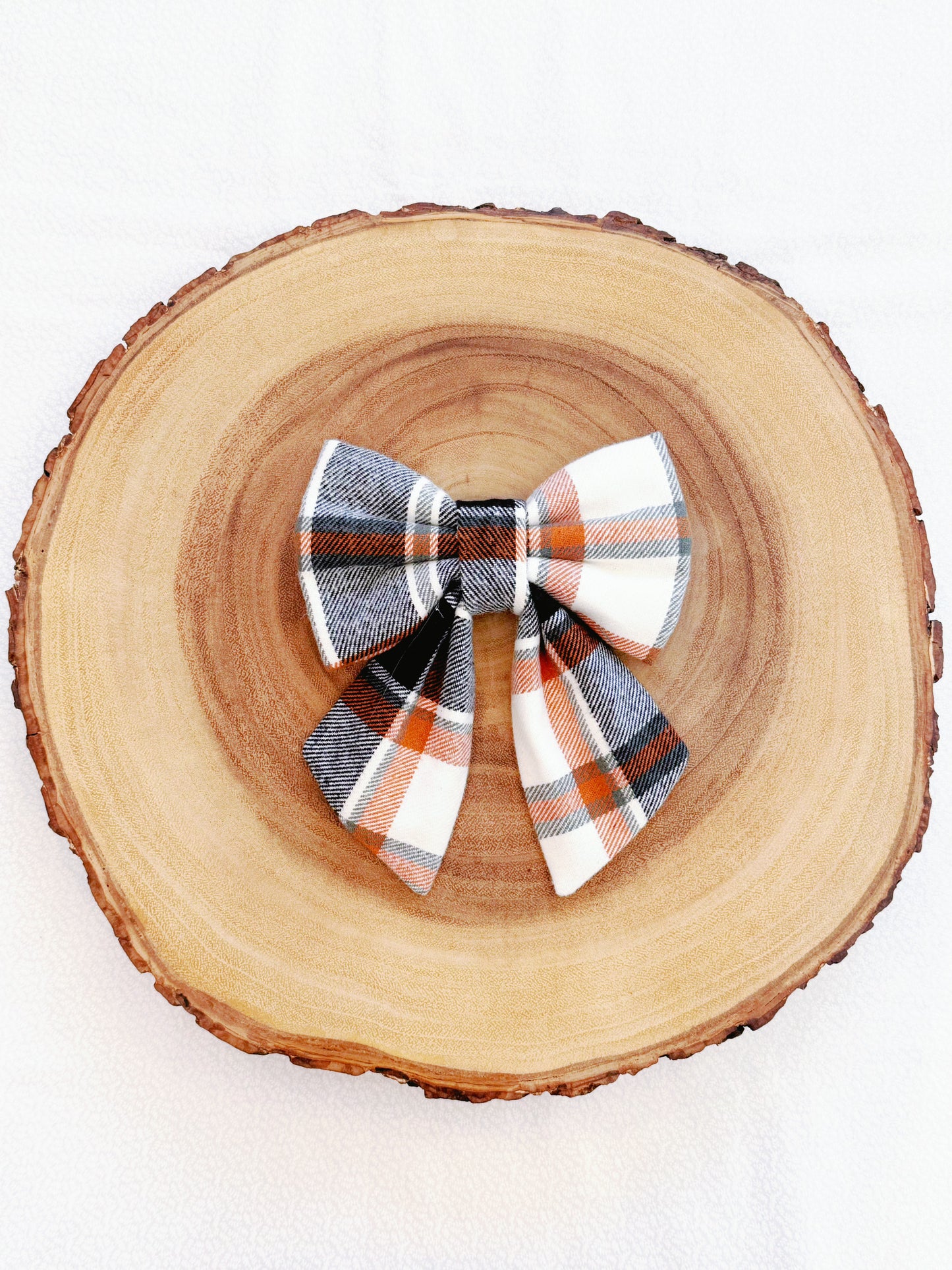 Flannel Fall Plaid Bow - 8
