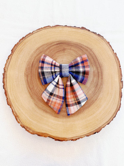 Flannel Fall Plaid Bow - 7