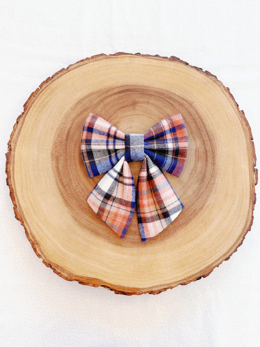 Flannel Fall Plaid Bow - 7