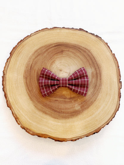 Brown Plaid Bow