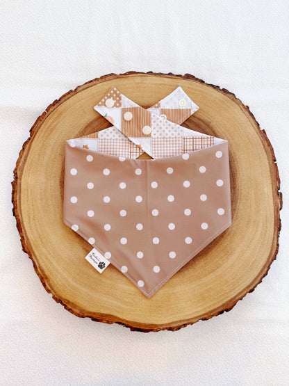 [Performance] Neutral Fall Patchwork and Polka Dot Bandana