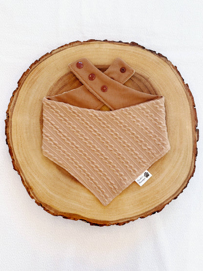 Tan and Mocha Knit Bandana