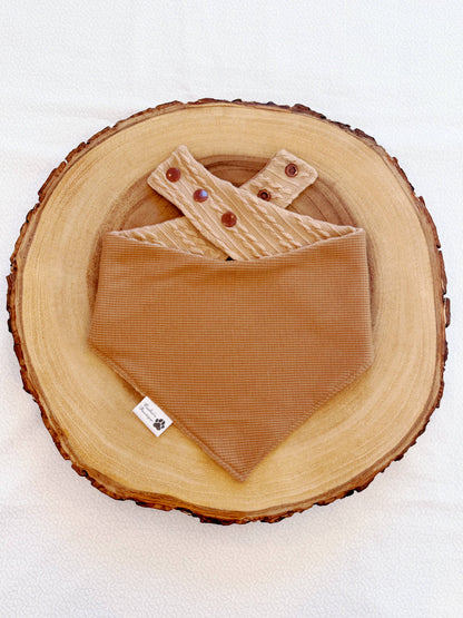 Tan and Mocha Knit Bandana