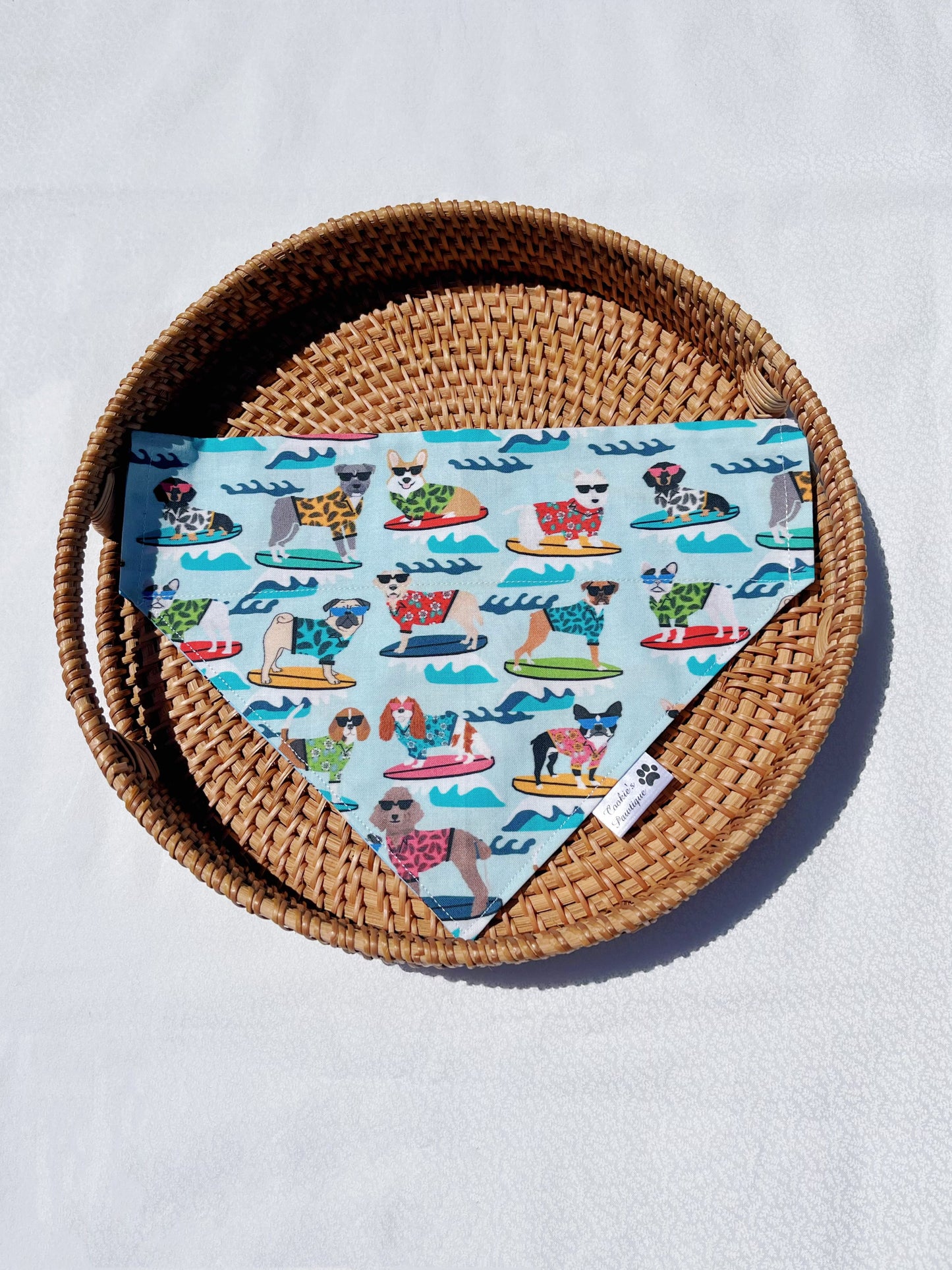 Surfing Dogs Beach Fun Bandana