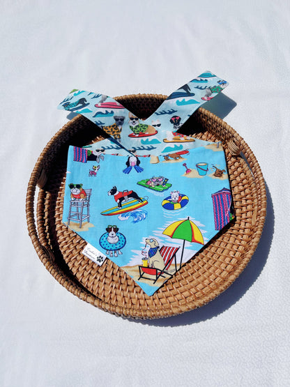 Surfing Dogs Beach Fun Bandana