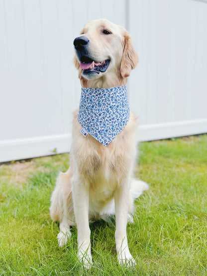 Blue Floral Bandana