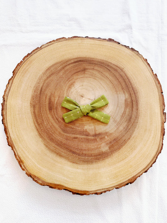 Olive Stitches Hair Bow
