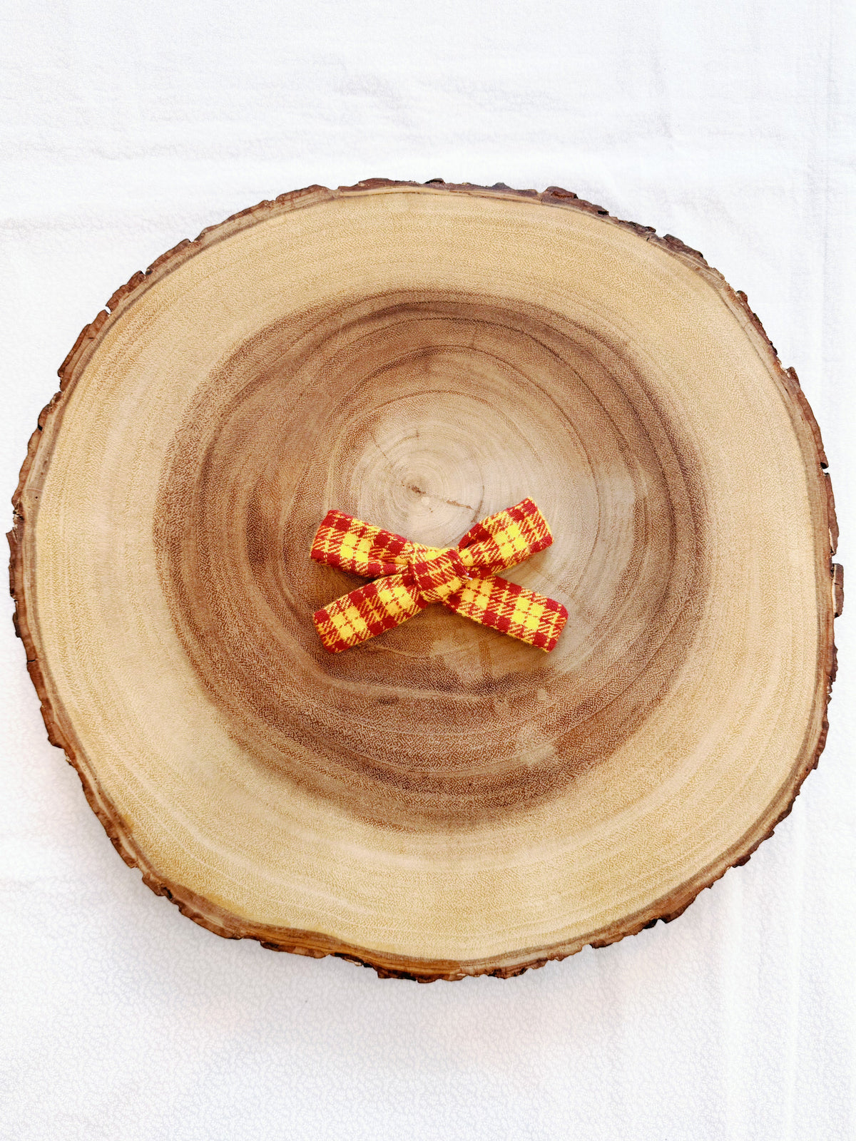 Flannel Plaid Hair Bow - 5