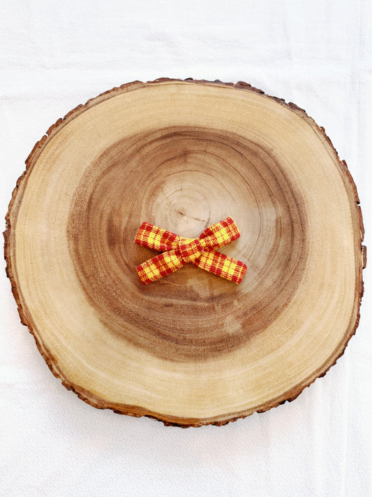 Flannel Plaid Hair Bow - 5
