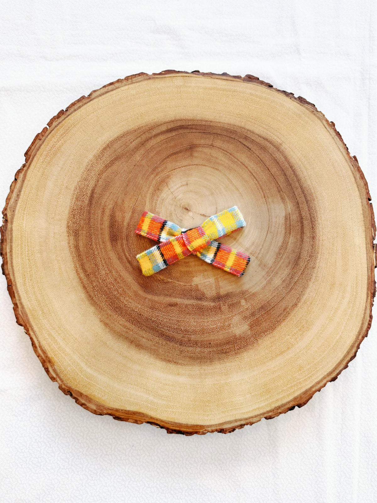 Flannel Plaid Hair Bow - 6