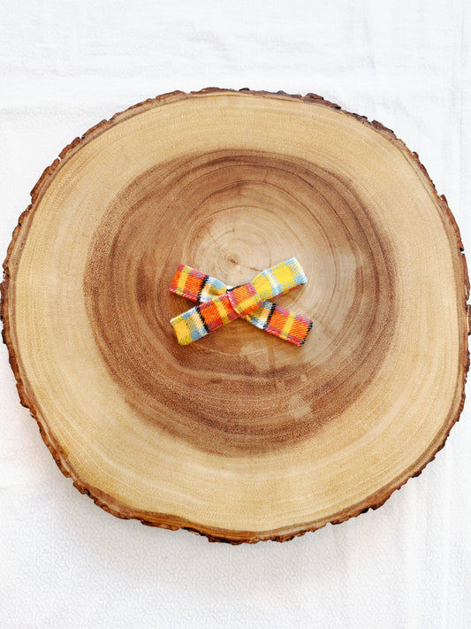 Flannel Plaid Hair Bow - 6