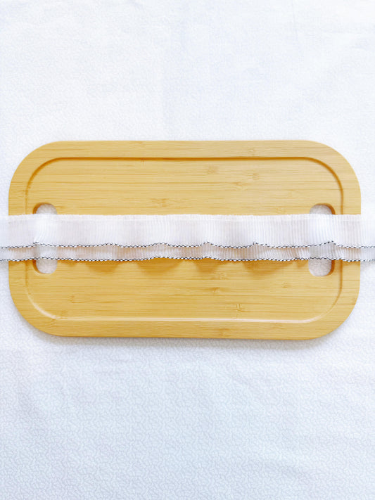 White Lace Ruffled Trim