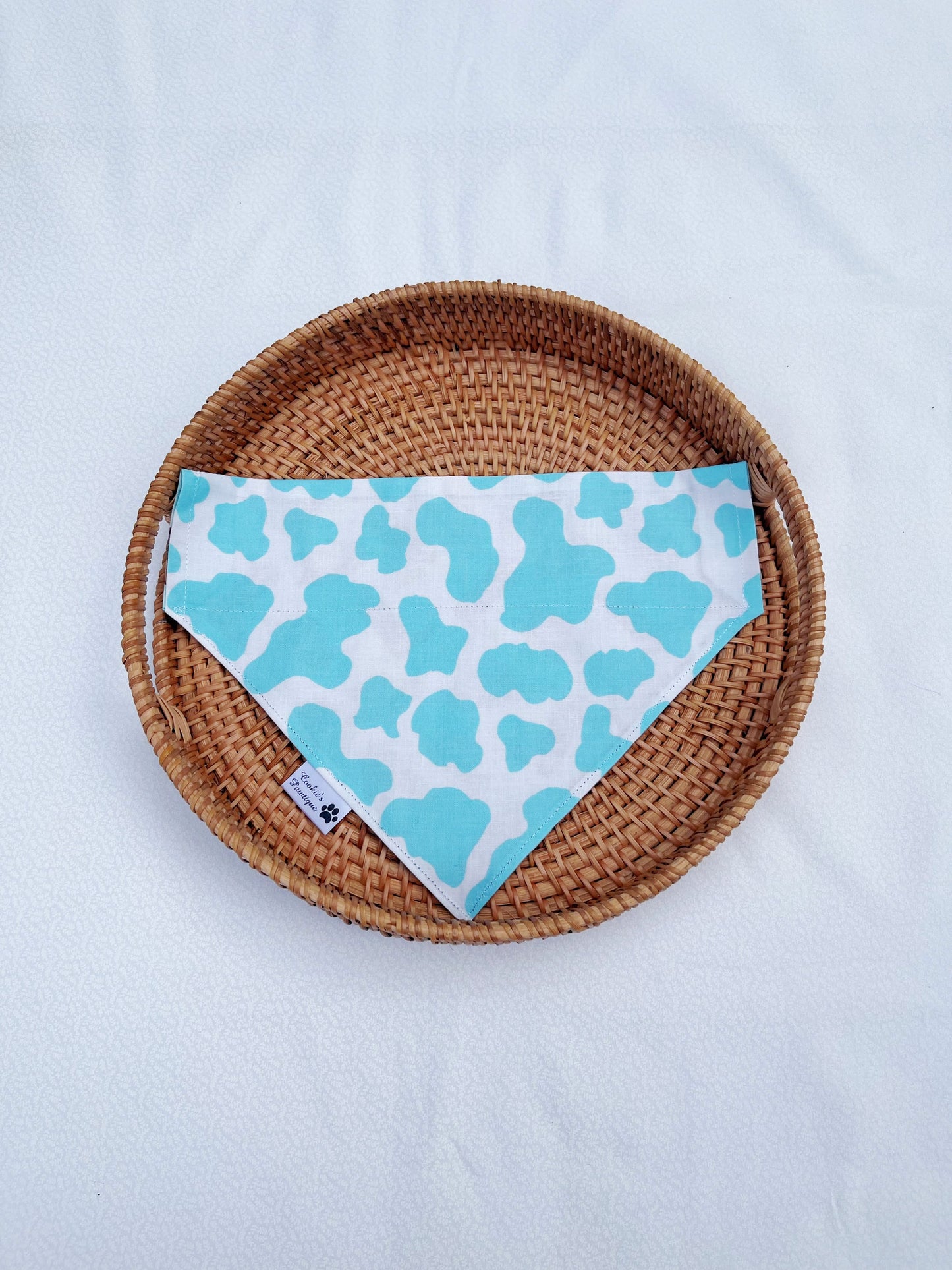 Cowboy And Blue Cow Print Bandana