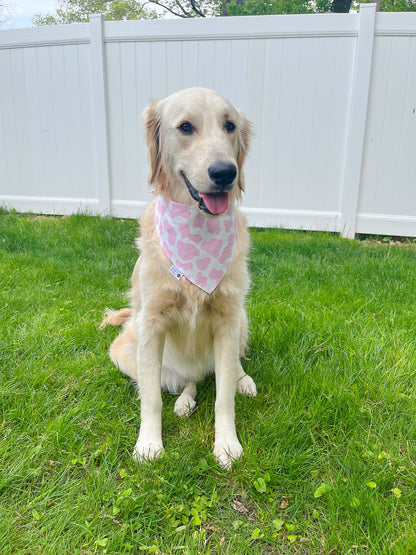 Cowgirl And Pink Cow Print Bandana