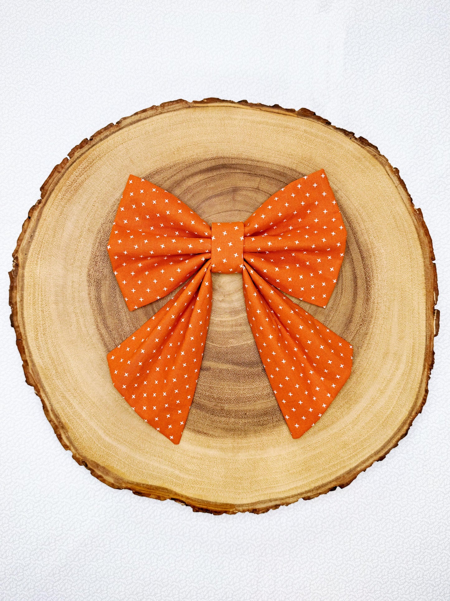 Orange Geometric Bow