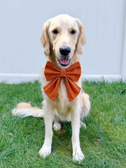 Orange Geometric Bow