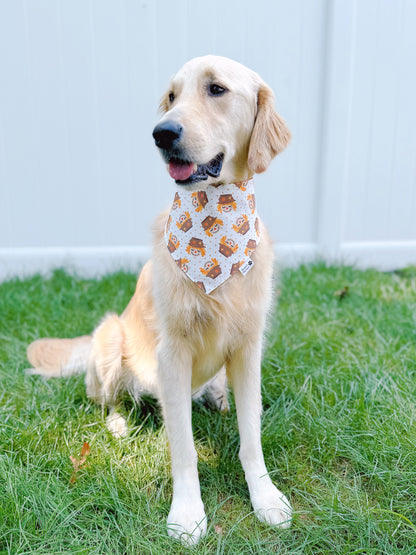 Cute Scarecrows And Fall Plaid Bandana