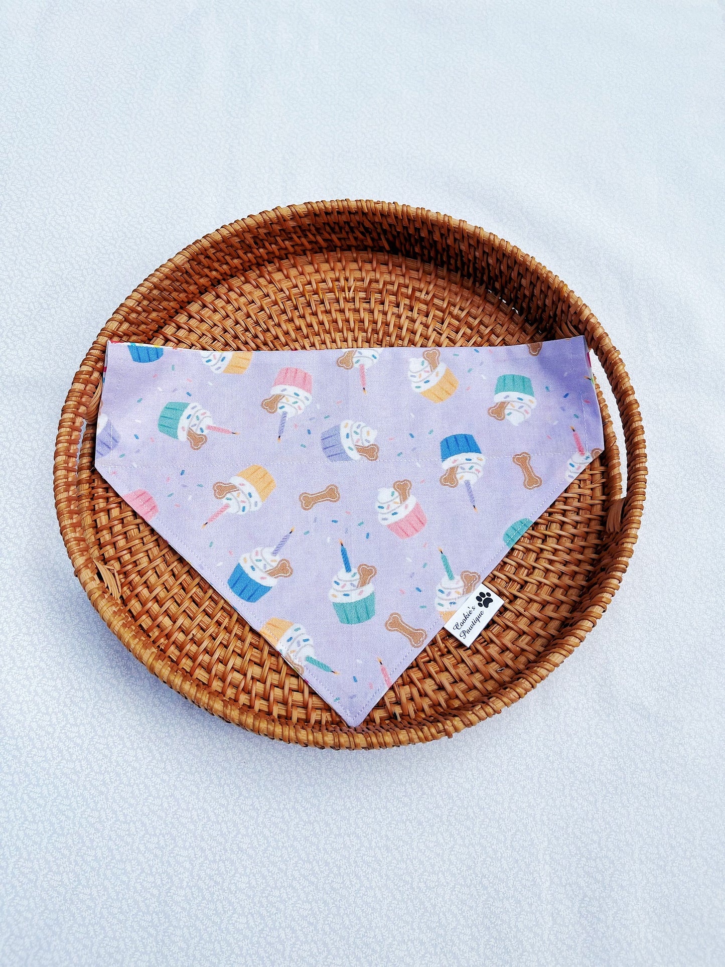 Birthday Cupcake Bandana - Lavender